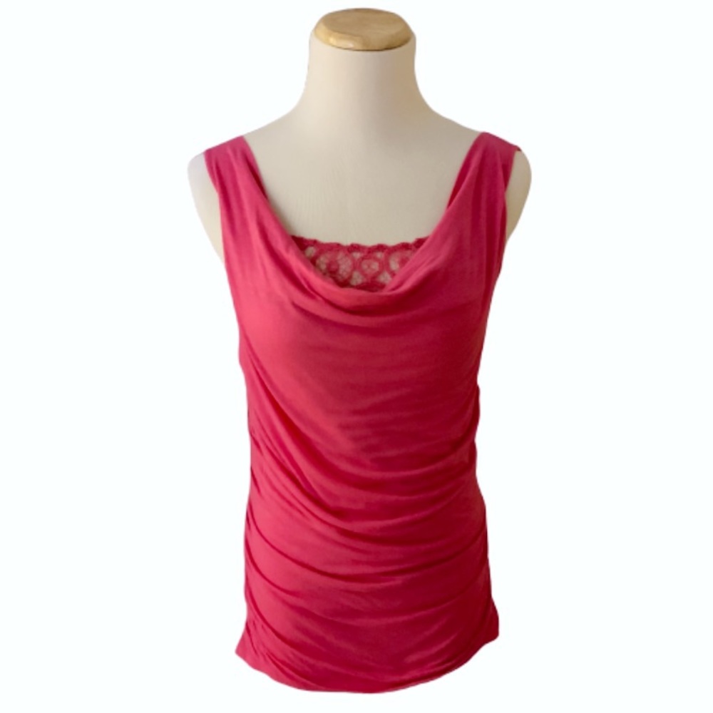 T Tahari Sleeveless Pink Top